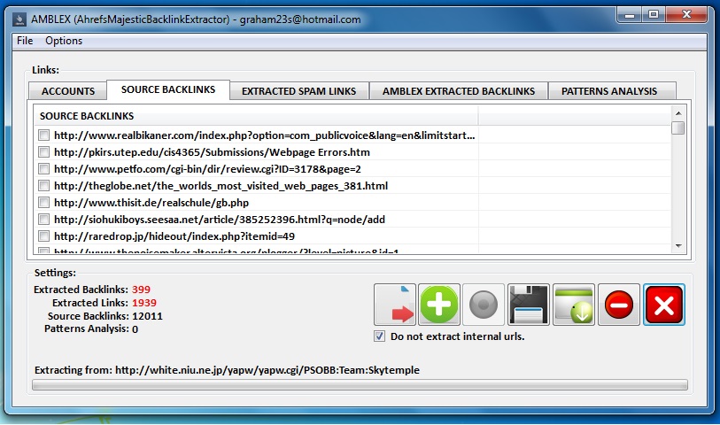 Amblex Extract spam links